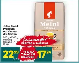 Billa Julius Meinl Premium od. Vienna div. Sorten Angebot