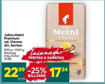 Billa Julius Meinl Premium od. Vienna div. Sorten Angebot