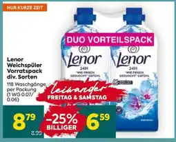 Billa Lenor Weichspüler Vorratspack div. Sorten Angebot
