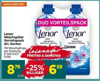 Billa Lenor Weichspüler Vorratspack div. Sorten Angebot