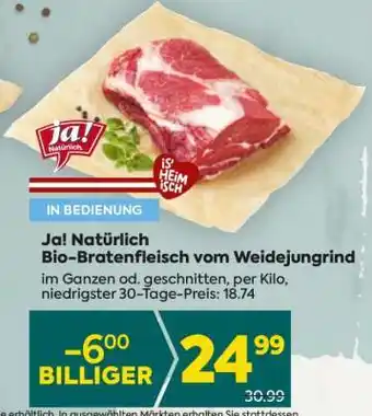Billa Ja! Natürlich Bio-Bratenfleisch vom Weidejungrind Angebot