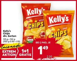 Billa Kelly's Chips div. Sorten Angebot