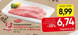 Spar Schweinschnitzel Angebot