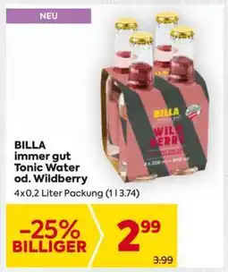 Billa BILLA immer gut Tonic Water od. Wildberry Angebot