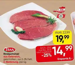 Spar RINDSSCHNITZEL Angebot
