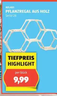 Hofer BELAVI PFLANZREGAL AUS HOLZ Angebot