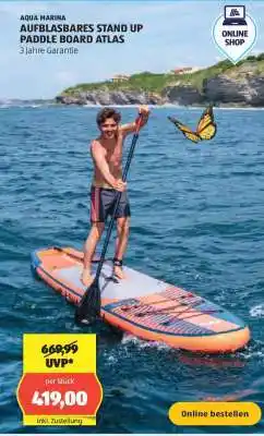Hofer AQUA MARINA AUFBLASBARES STAND UP PADDLE BOARD ATLAS Angebot
