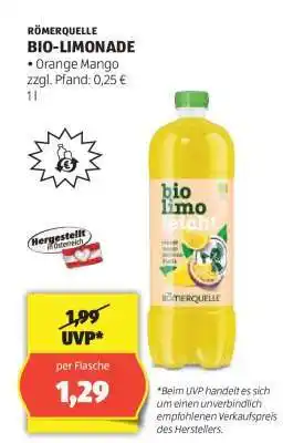 Hofer Römerquelle Bio-Limonade Angebot