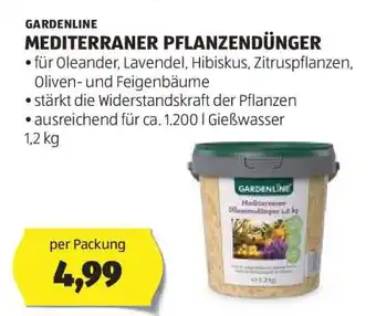 Hofer GARDENLINE MEDITERRANER PFLANZENDÜNGER Angebot