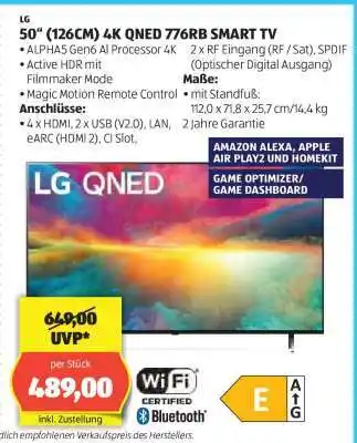 Hofer 50“ (126CM) 4K QNED 776RB SMART TV Angebot