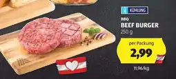 Hofer BBQ BEEF BURGER Angebot