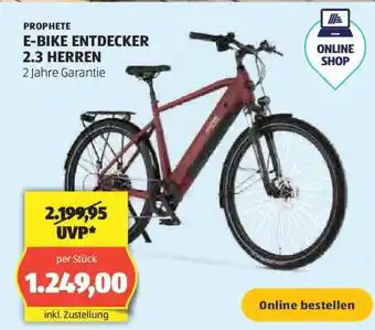 Hofer PROPHETE E-BIKE ENTDECKER 2.3 HERREN Angebot
