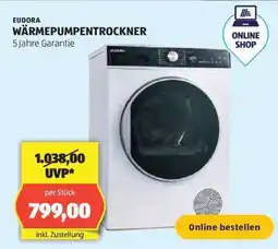 Hofer EUDORA WÄRMEPUMPENTROCKNER Angebot