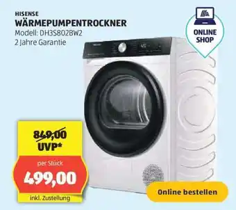 Hofer HISENSE WÄRMEPUMPENTROCKNER Angebot