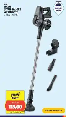 Hofer AEG AKKU STAUBSAUGER AP31CB21TG Angebot