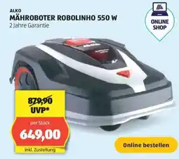 Hofer ALKO MÄHROBOTER ROBOLINHO 550 W Angebot