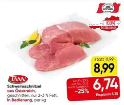 Eurospar Schweinsschnitzel Angebot