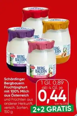 Eurospar Schärdinger Bergbauern Fruchtjoghurt Angebot