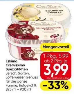 Eurospar Eskimo Cremissimo Spezialitäten Angebot