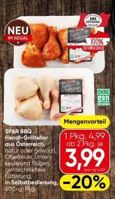 Eurospar SPAR BBQ Hendl-Grillteller aus Österreich Angebot