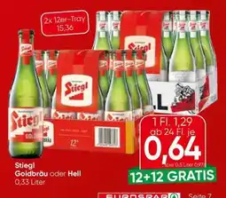 Eurospar Stiegl Goldbräu oder Hell Angebot