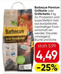 Eurospar Barbecue Premium Grillkohle oder Grillbriketts Angebot