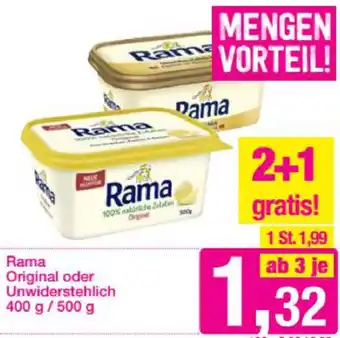 Sutterlüty Rama Original Oder Unwiderstehlich 400 g/500 g Angebot