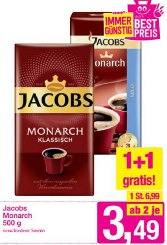 Sutterlüty Jacobs Monarch 500 g Angebot