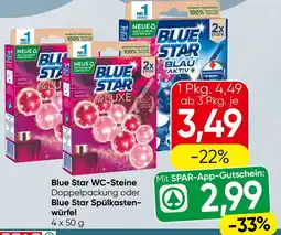Spar Blue Star WC-Steine Doppelpackung oder Blue Star Spülkasten- würfel Angebot