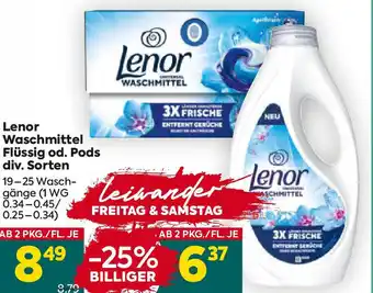 Billa Waschmittel Flüssig od. Pods Angebot