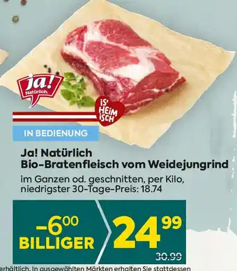 Billa Bio-Bratenfleisch vom Weidejungrind Angebot
