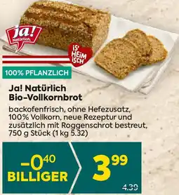 Billa Bio-Vollkornbrot Angebot