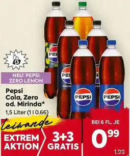 Billa Pepsi Cola, Zero od. Mirinda Angebot