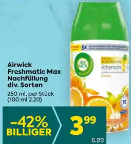 Billa Freshmatic Max Nachfüllung Angebot