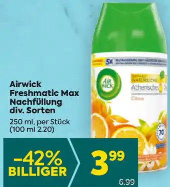 Billa Freshmatic Max Nachfüllung Angebot