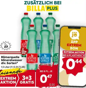 Billa Römerquelle Mineralwasser Angebot