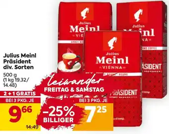 Billa Julius Meinl Präsident Angebot
