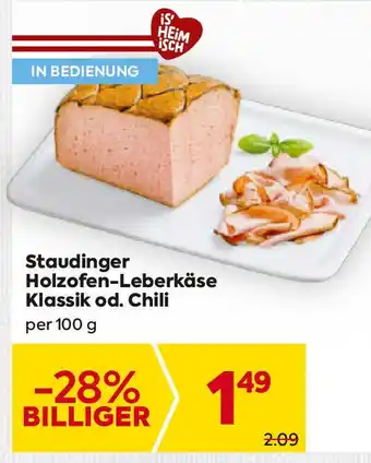 Billa Holzofen-Leberkäse Klassik od. Chili Angebot