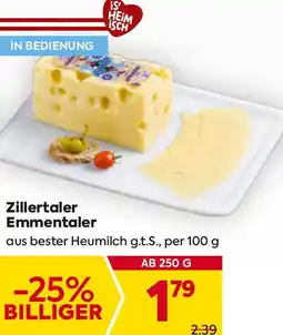 Billa Zillertaler Emmentaler Angebot