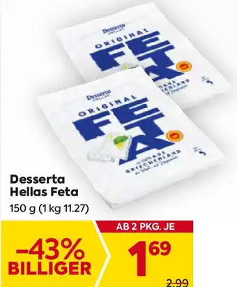 Billa Desserta Hellas Feta Angebot