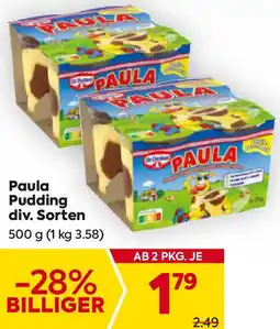 Billa Paula Pudding Angebot