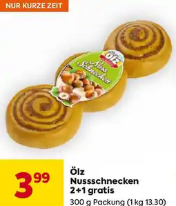 Billa Nussschnecken 2+1 gratis Angebot