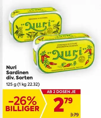 Billa Nuri Sardinen Angebot
