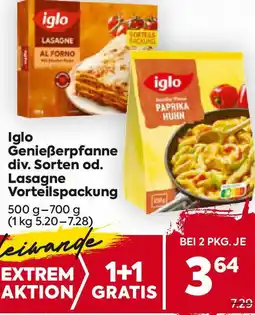 Billa Genießerpfanne od. Lasagne Angebot