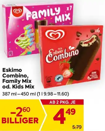 Billa Eskimo Combino, Family Mix Angebot