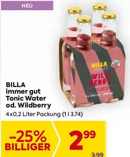 Billa immer gut Tonic Water od. Wildberry Angebot