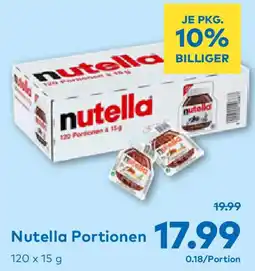T&G Nutella Portionen Angebot