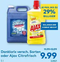 T&G Danklorix versch. Sorten oder Ajax Citrofrisch Angebot