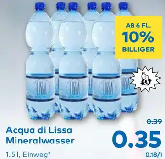 T&G Acqua di Lissa Mineralwasser Angebot
