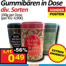 Wurstico Gummibären in Dose Angebot
